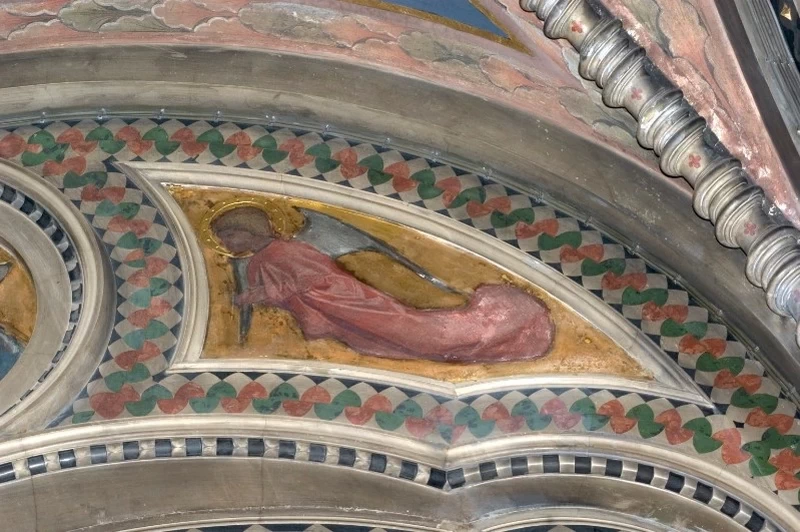   99-Modesto Faustini-Angelo in volo con veste rossa - Santuario Santa Maria delle Grazie, Brescia